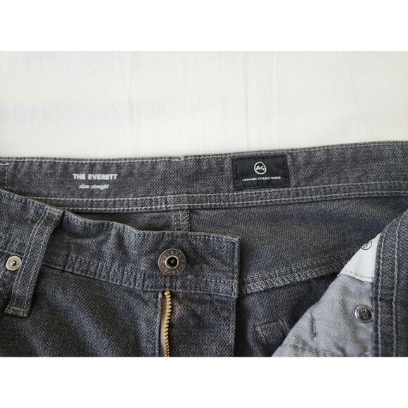 AG Adriano Goldschmied Jeans Mens 34x34 The Everette 5-Pocket Dark Gray. main image 5